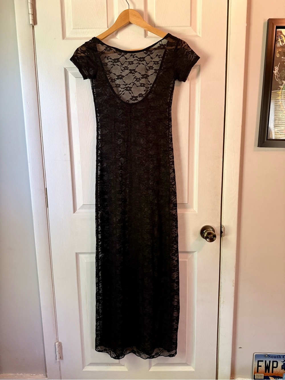 Black Lace Maxi Dress